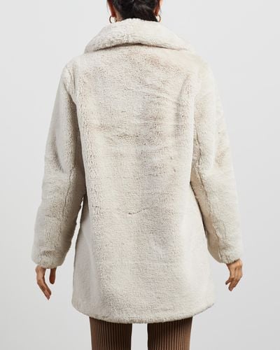 ENA PELLY Minimalist Faux Fur Jacket - Multicolour