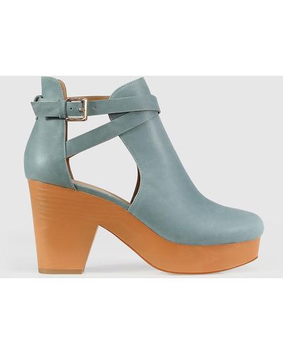Belle & Bloom Fearless Clog Ankle Boot - Blue