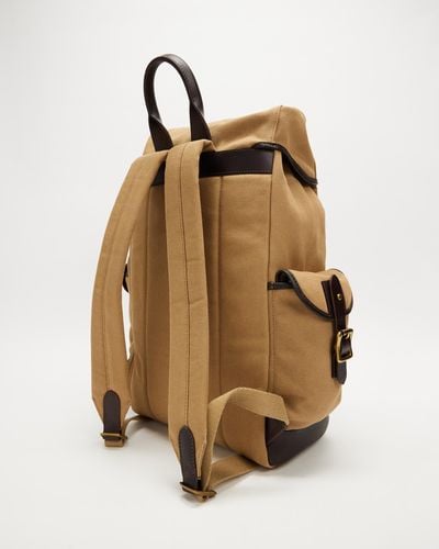 Polo Ralph Lauren Flap Canvas Backpack - Natural