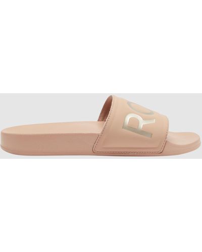 Roxy Slippy Slider Sandals - Brown