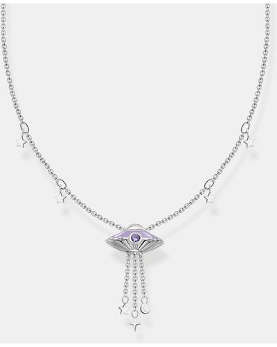 Thomas Sabo Necklace With Star Pendants And Ufo - Blue