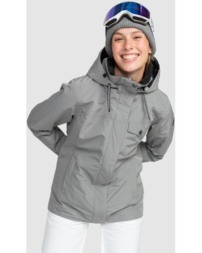 Roxy Billie Technical Snow Jacket For Women - Grey