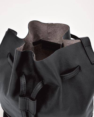 Cobb & Co Esperance Rfid Protective Leather Drawstring Crossbody - Black