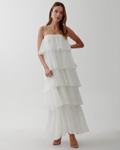 CHANCERY Louella Midi Dress - White