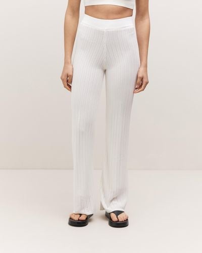 Minima Esenciales Morgan Knitted Trousers - White
