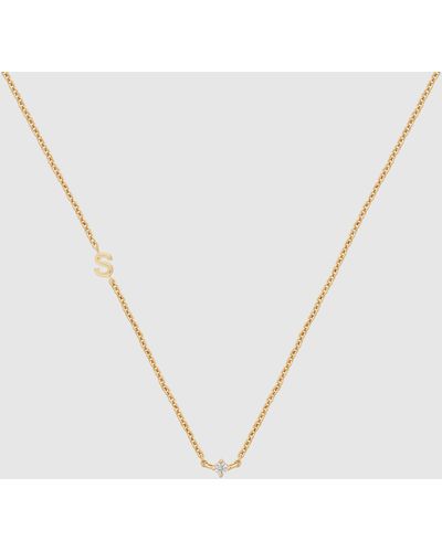YCL Jewels Petite Initial Necklace S - Metallic