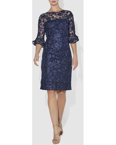 Montique Lilybet Lace Dress - Blue