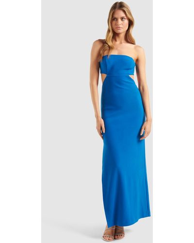 Forever New Jaclyn Open Back Bodycon Gown - Blue