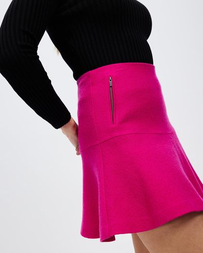 Marcs Neptune Felted Wool Skirt - Pink