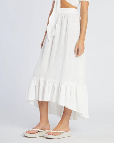 Amelius Saloma Linen Skirt - White