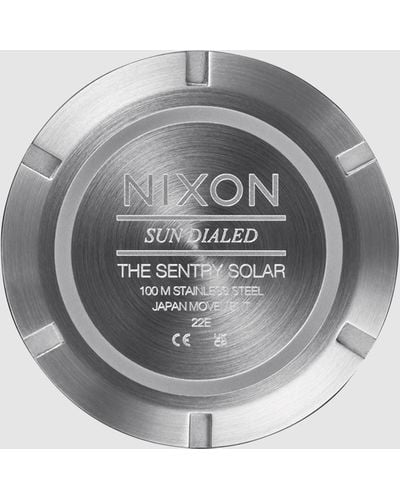 Nixon Sentry Solar Stainless Steel - Grey