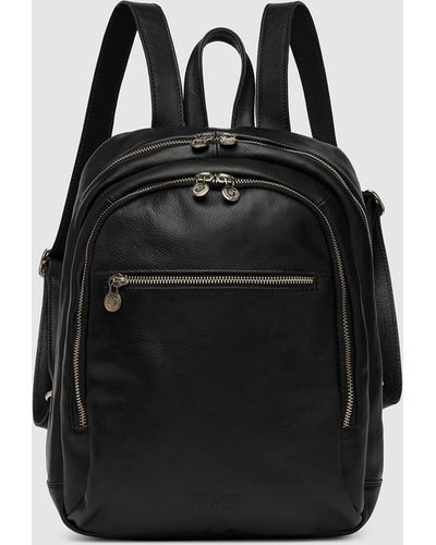 Republic of Florence Archy Leather Laptop Backpack - Black