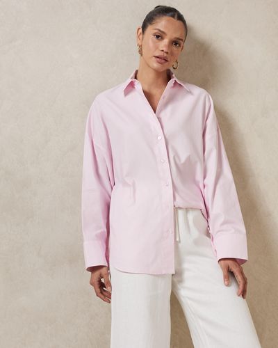AERE Organic Cotton Shirt - Pink