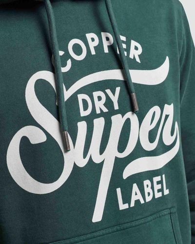Superdry Vintage Copper Label Hoodie - Green