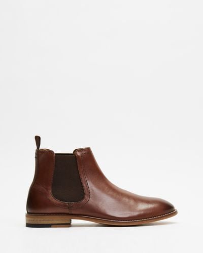 Double Oak Mills Gordon Ii Leather Gusset Boots - Brown