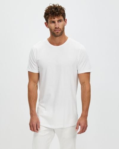 Cotton On Organic Longline T Shirt 3 Pack - White