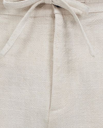 Staple Superior Newport Textured Linen Blend Trousers - Blue