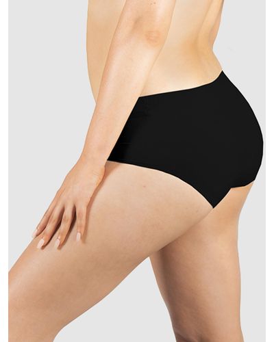 B Free Intimate Apparel Invisible Panty Lines Brief 6 Pack - Black