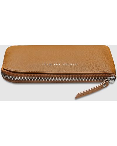 Status Anxiety Smoke And Mirrors Pouch - Brown