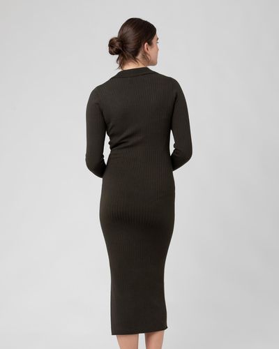 Ripe Maternity Sammy Knit Polo Dress - Black