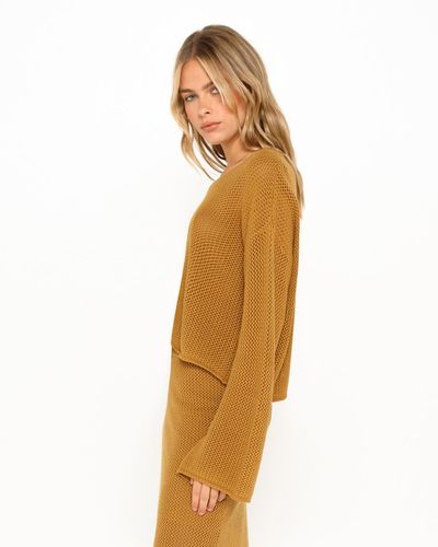 Lost In Lunar Everly Knit Top - Natural