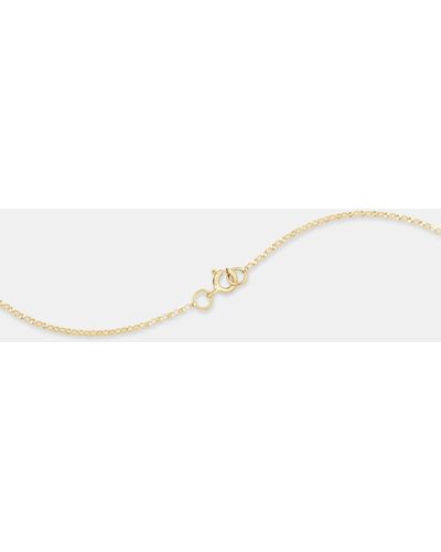 Michael Hill "" Initial Necklace Wit 0.10 Carat Tw Of Diamonds In 10ct Yellow Gold - White