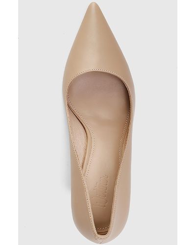 Wittner Quendra Leather Pointed Toe Court Shoes - Natural