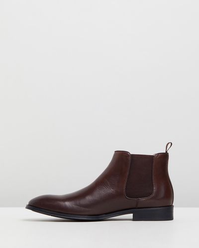 Double Oak Mills Klim Leather Gusset Boots - Brown