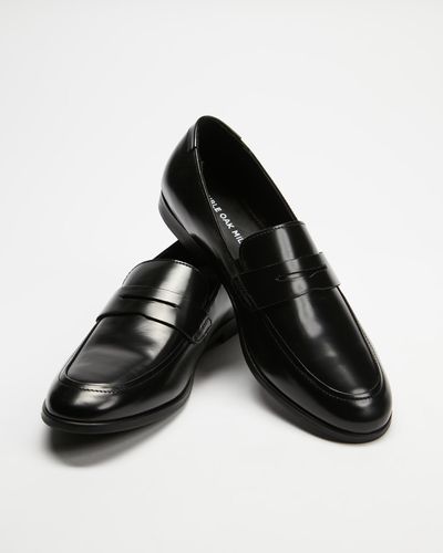 Double Oak Mills Smooth Leather Loafers - Black