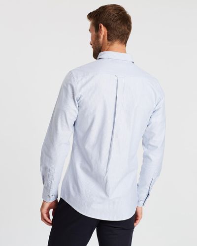 Rodd & Gunn Gunn Oxford Stripe Sports Fit Shirt - Blue
