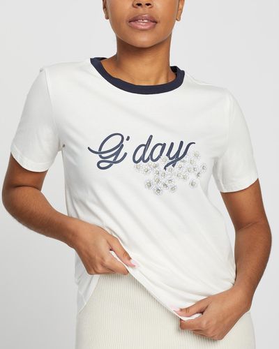 Ryder G'day Daisy Tee - White