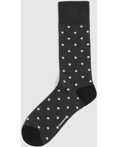 Country Road Australian Cotton Blend Spotted Sock - Black