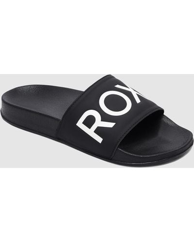 Roxy Slippy Slider Sandals - Black