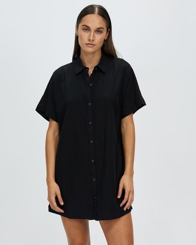 Rhythm Classic Shirt Dress - Black
