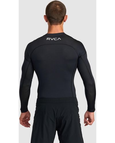 RVCA Va Sport Long Sleeve Rash Vest For Men - Black