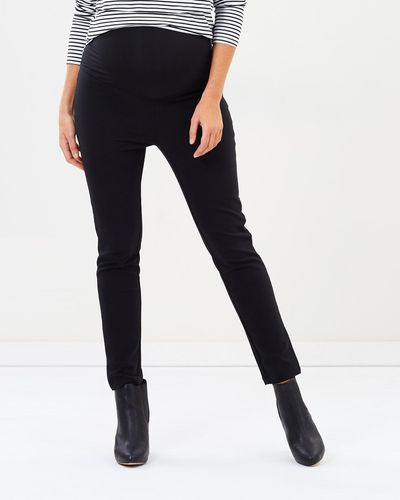 ANGEL MATERNITY Maternity Fitted Slim Work Trousers - Black