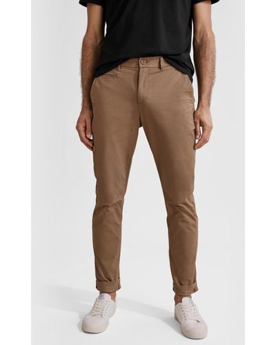 Country Road Verified Australian Cotton Tapered Fit Stretch Chino - Brown