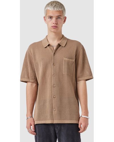 Barney Cools Knit Holiday Shirt - Brown