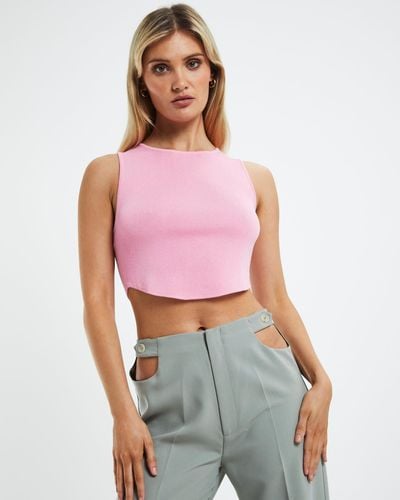 Alice In The Eve Leona Compact Knit Tank Pink