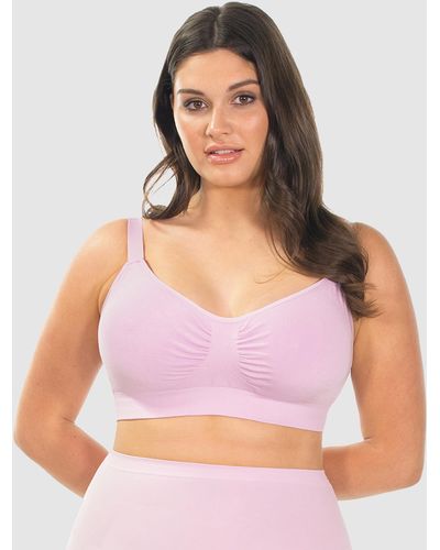 B Free Intimate Apparel Wire Free Full Bust Bamboo Bra - Pink