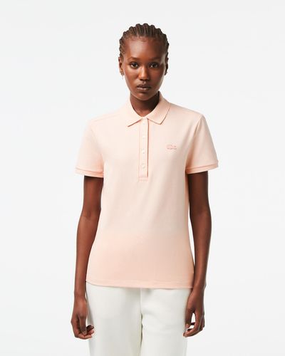 Lacoste Slim Fit Stretch Cotton Piqué Polo Shirt - Natural