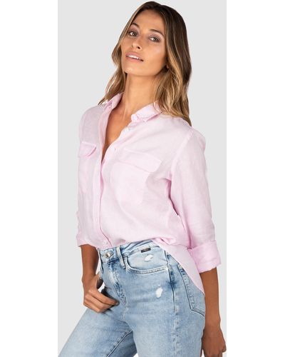 CAMIXA Lete Linen Shirt - Pink