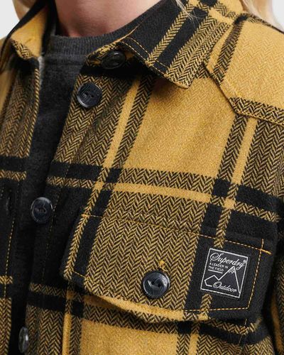 Superdry Borg Flannel Check Overshirt - Multicolour