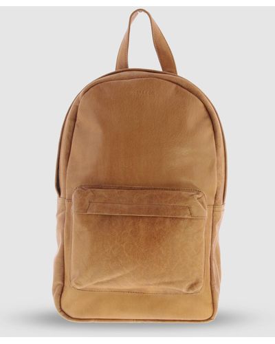 Cobb & Co Byron Soft Leather Backpack - Brown