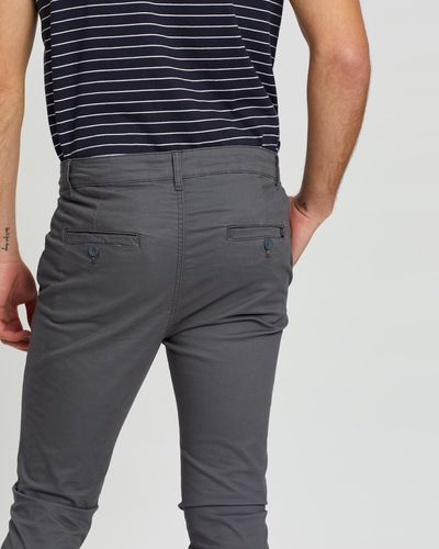 Staple Superior Staple Slim Stretch Chino Trousers - Grey