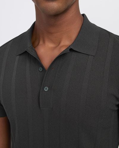 Calibre Textured Tech Knit Polo - Black