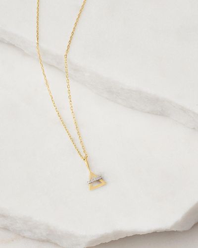 Luna Rae Solid Air Element Necklace - White