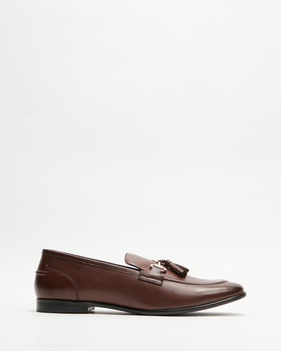 Double Oak Mills Terence Leather Loafers - Brown
