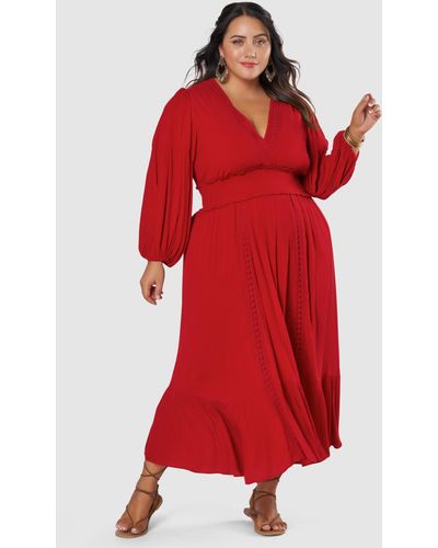 The Poetic Gypsy Wild Harmony Maxi Dress - Red