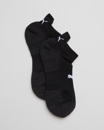 PUMA Sport Cushioned Trainer Socks 2 Pack - Black